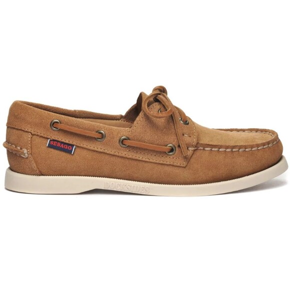 Sebago Docksides Portland Leather Boat Shoes - Women's 9.5 - Cognac Roughout - Picture 1 of 5